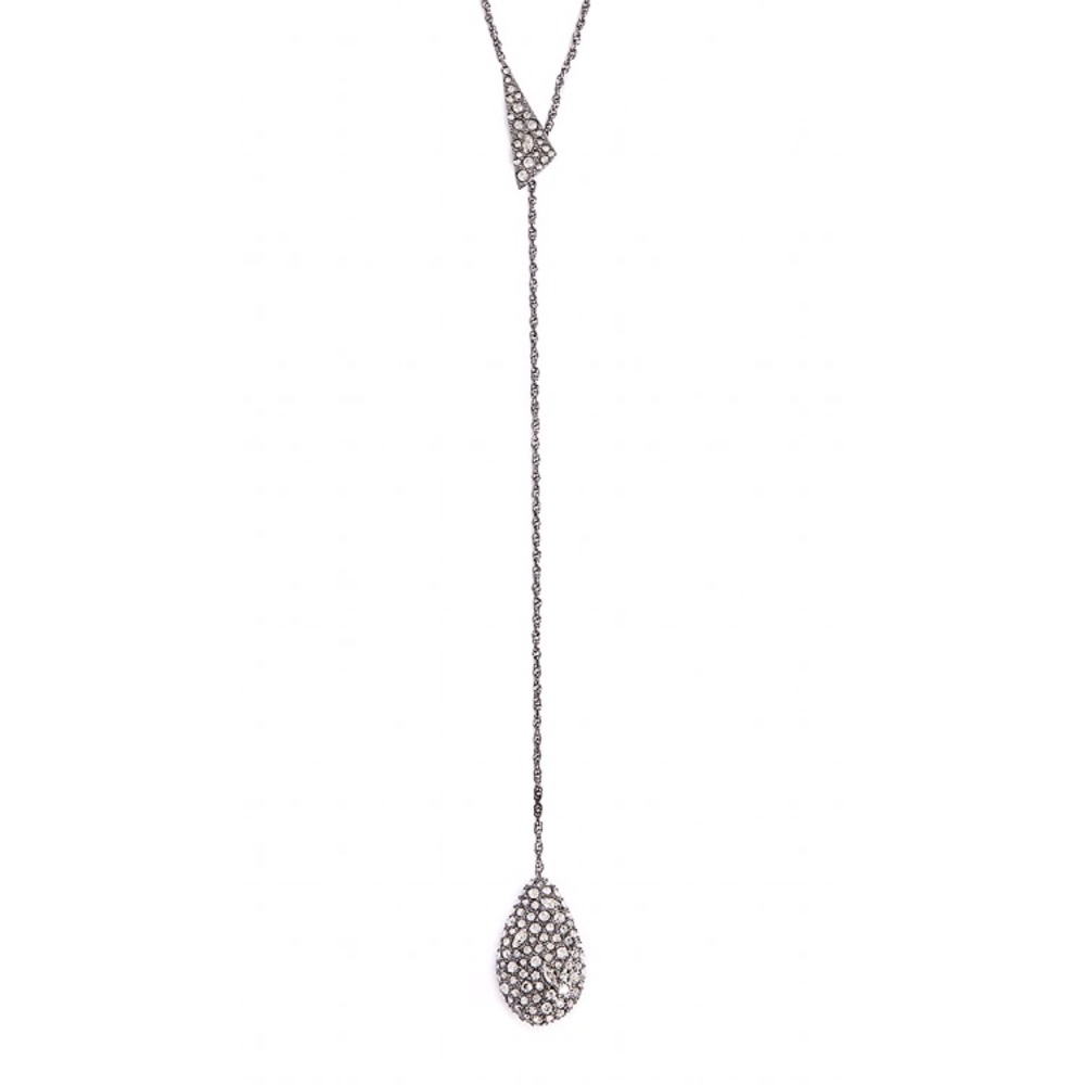 ALEXIS BITTAR • Crystal Teardrop Lariat Necklace - Picture 1 of 8